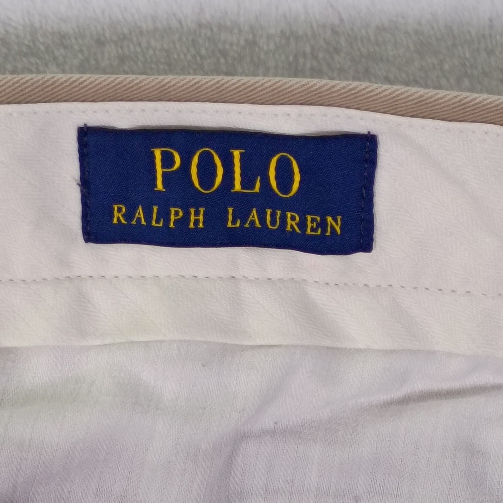 Polo Ralph Lauren Mens Slim Fit Chino Pants Tan Khaki Cotton 32x34 - Picture 4 of 16